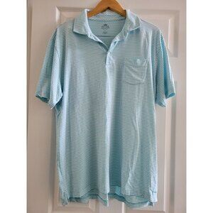 Peter Millar Mens Seaside Wash striped Golf polo Size Large short sleeve…
